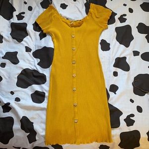 Mustard Yellow Mini Dress